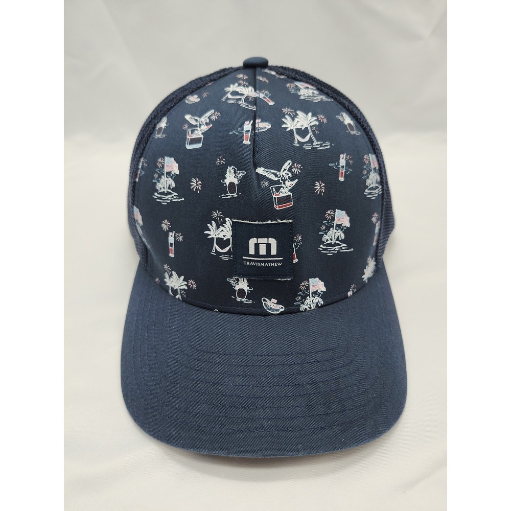 travis mathew hat Men's One Size Grill Off Pattern  Snap Back